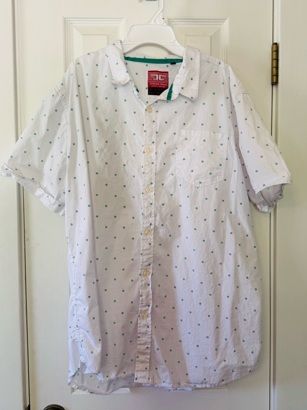 Jordan Craig Legacy Edition Men’s‎ XL/2XL Slim Fit White Nautical Print Button